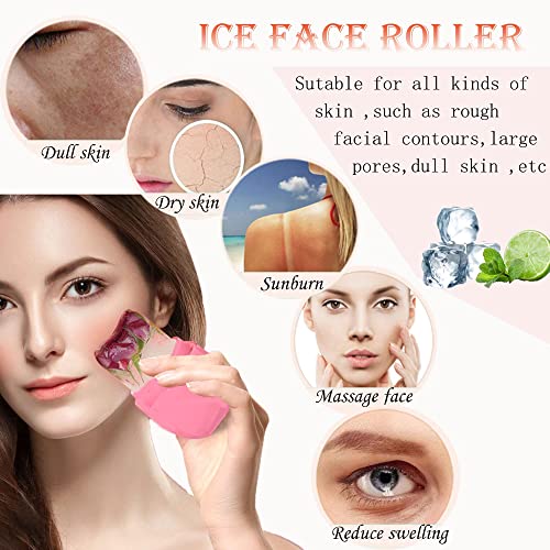Rolo de gelo para os olhos do rosto e pescoço, Kit de cuidados com a pele da beleza para iluminar a pele e aprimorar