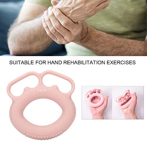 Fortalecedor de mão de silicone rosa, mini ferramenta de treinamento de fortalecimento muscular para reflexão e remoção de pressão,