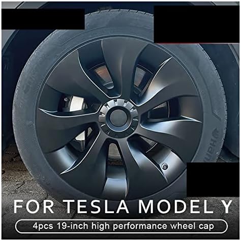 4pcs hubcap carros de reposição de reposição de roda de roda compatível com tampa de automóvel para tesla modelo y 19 polegadas capa