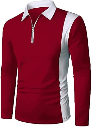 RELA BOTA MENS MANEIRA LONGA CAMANHAS DE POLO HENLEY MOUCLO MATURA MUSTO SLIM FIT CASUAL DE GOLF ZIPER