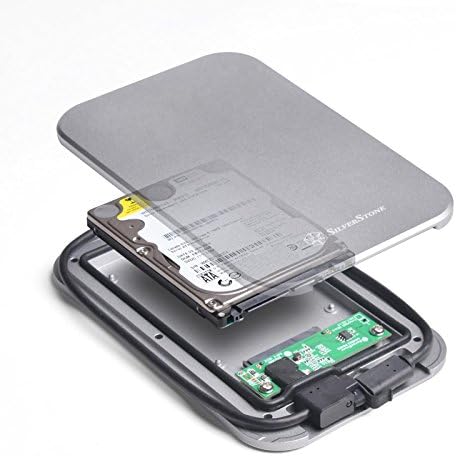 Silverstone SST-MMS02C-Caixa externa de gabinete de unidade de disco rígido USB 3.1 Tipo-C para HDD ou SSD de 7,5 mm