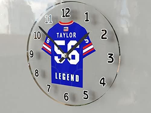 L Taylor 56 Relógio de parede com tema de Jersey de Nova York - Edição de Legends de Futebol !!