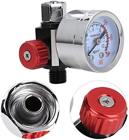 Regulador de pressão do ar HEEPDD G1/4 com medidor, instrumento de ar ajustável Acessórios para spray pneumática Acessórios