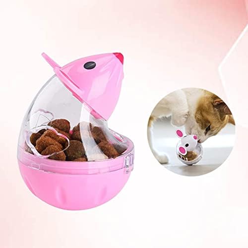 Little plástico dreno de gatos rosa brinquedos cães secos, para alimentadores de gatos duplos suprimentos engraçados