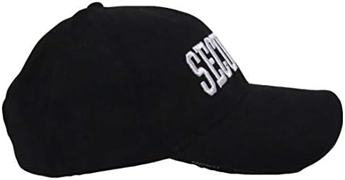 Oficial de segurança Cartas bordadas em 3D Baseball Hat Cap premium preto