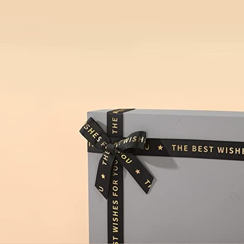 Caixas de presente de embalagem da ShipKey 3 com tampas, conjunto de caixas de presente cinza médio, perfeito para uma festa de noiva,