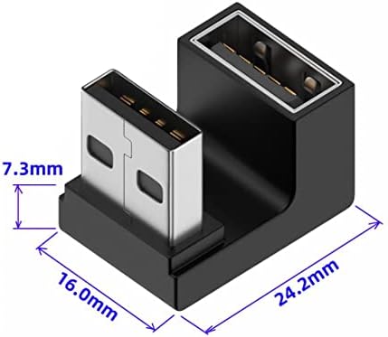 CHENYANG USB 3.0 Adaptador, USB 3.0 Tipo A masculino a feminino Dados de energia Adaptador de vídeo oposto U Forma angular