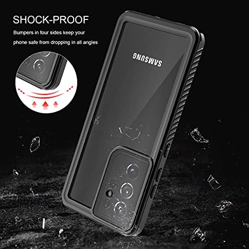 Samsung Galaxy S21 Ultra 5G Case à prova d'água IP68 Protetor de tela embutido à prova de pó à prova de choque