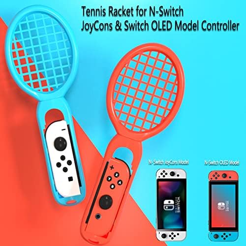 Raça de tênis Gamsurfing para Nintendo Switch Joycons & Switch OLED Model Controller, acessórios de jogo para o jogo Nintendo