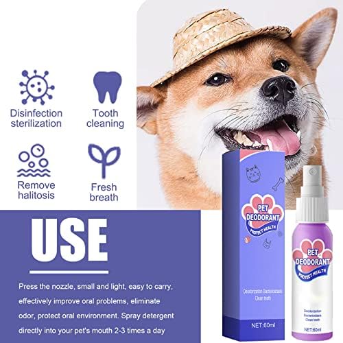 Spray de limpeza de dentes de animais de estimação Maxtang, spray de boca de enxagueira bocal de cachorro, spray de limpeza