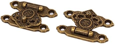 Aexit Móveis de madeira Hardware de liga de zinco Retro Latch Hasp 37mm x 25mm x trava 7mm 50pcs