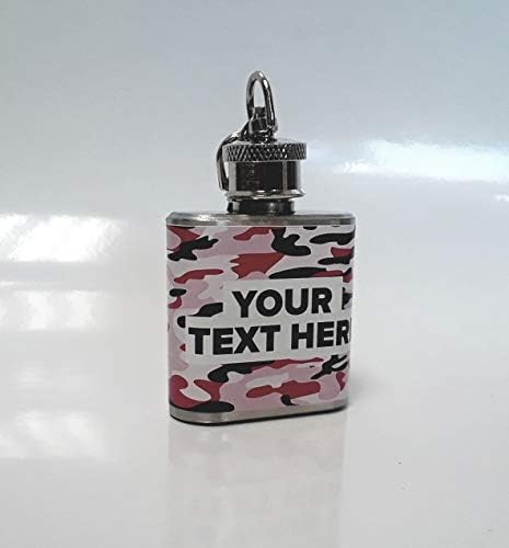 Personalize o frasco de corrente de chave da camuflagem rosa para mulheres 1oz
