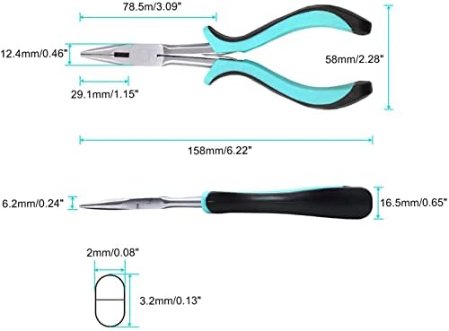 Speedwox Longo Nariz Felicadores de fio de precisão 6 polegadas Ferramenta de alicate de joias de alcance de alcance de jóias para artesanato de miçangas