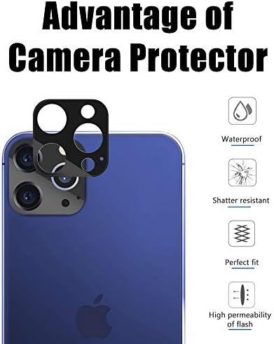 Dome Glass EZ Apple iPhone 12 Pro Protetor de câmera por Whitestone [One Touch Instalation] Protetor de lente de