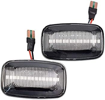 2PCS Dinâmico LED LED marcador lateral Signal Signal Repetidor lateral para Toyota Land Cruiser 70 80 100 Série