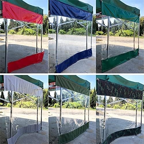 Cortina à prova d'água ao ar livre aspzq, lona plástica transparente com cortina de partição de lavagem de carros de PVC para pérgola, terraço, cortinas laterais da tenda ， 0,5 mm