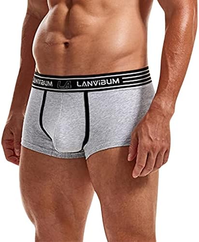 Shorts de boxer bmisEgm para homens embalam boxers sexy calcinha shorts calçada calcinha calcinha sólida masculino masculino tamanho pequeno