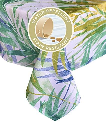 Palmas tropicais de Newbridge Lani Tonela de mesa de tecido interno/externo - resistência à folha de palmeira costeira
