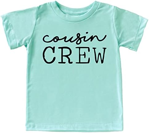 Cousin Crew Camisetas e fusões cursivas para bebês e crianças divertidas para famílias combinando roupas de combinação