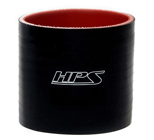 HPS 4,5 ID, 4 Comprimento, mangueira de acoplador de silicone, alta temperatura reforçada, 45 psi máx. Pressão, 350f máx. Temperatura, SC-8582-BLK, silicone, preto
