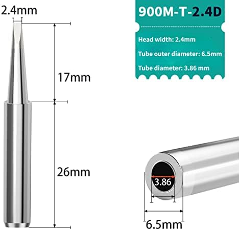 10pcs 900m-t-2.4d Solderia Iron Tip-Kit de substituição de ferramentas de solda de solda sem solda