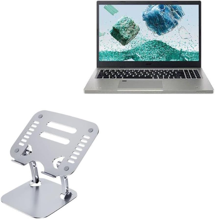 Suporte de ondas de caixa e montagem compatível com Acer Aspire Vero - Stand Laptop Executivo VersaView, Laptop Metálico Ajustável Ergonômico para Acer Aspire Vero - Prata Metálica