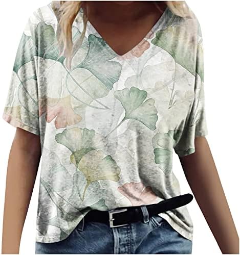 Tshirts de moda tops para mulheres com teto de verão elegante camiseta floral casual tee elegante manga curta vil