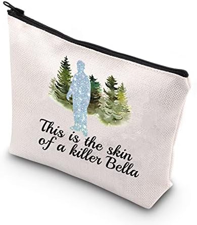 Presente de filme de filme wcgxko Inspirado Este é a pele de uma bolsa de maquiagem da bolsa de zíper Bella Bella para fãs