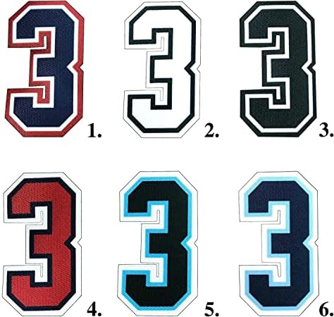 Smitty | 3 Números do árbitro | 0-9 | Ferro ou costure para camisas atléticas | Jersey esportiva | futebol | Baseball | Basquete