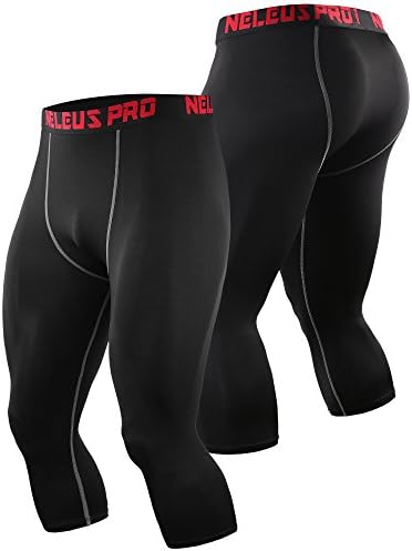 Calças de compressão seco de neleus masculino treino de compressão executando leggings