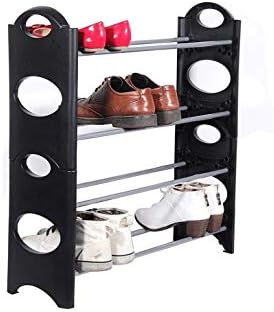 TAZSJG 4 camadas Sapatos prateleiras Organizador de armazenamento de sapatos Stand Stand Cupboard Tower requintadamente