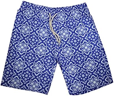 Turncos de natação masculinos, shorts masculinos clássicos casuais encaixam shorts de praia de verão com cintura elástica e bolsos
