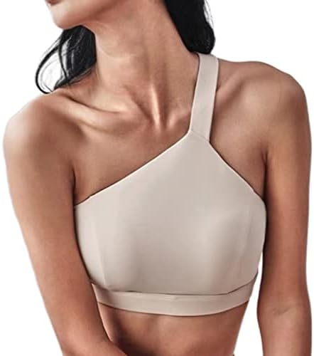 Forssils um sutiã esportivo de ombro para mulheres Sexy Cute Treino Yoga Bra Top One Bra Strap para Running Medium Suporte