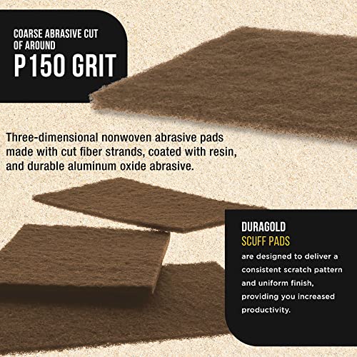 Dura -Gold Premium 6 X 9 10 Scuff Pad Pack, 2 cada marote, cinza, ouro, roxo e branco - Scrunging, Scouring, Lixing,