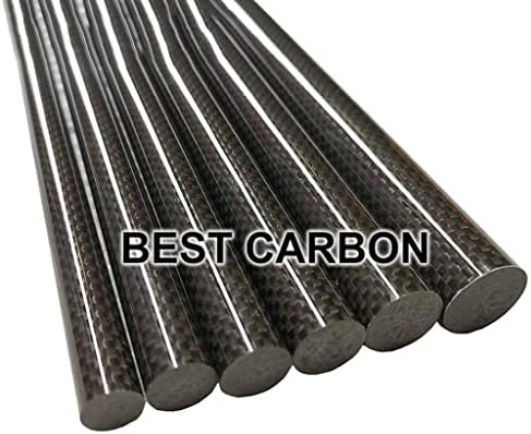 MOZTO RESPOSTA 3K Haste de fibra de carbono 500 mm de comprimento, para reposição durante a instalação hastes de carbono de superfície