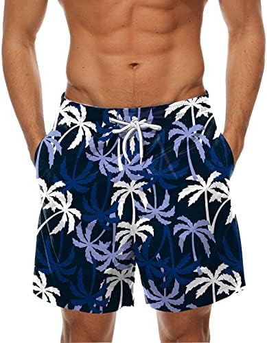 BMISEGM MENS BIKINI MENDO MENS Mens primavera Casual calças casuais calças estampadas de praia com bolsos