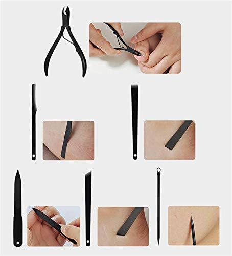 Teysha 8/10/15/18 PCS Manicure Conjunto de manicure Aço inoxidável Kit de pedicure de unhas de unhas Clipper unhas Conjunto de unhas