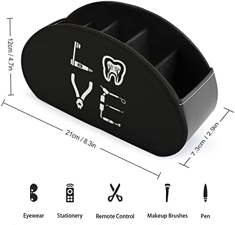 Organizador de desktop multifuncional de controle remoto do higienista dental com 5 compartimentos