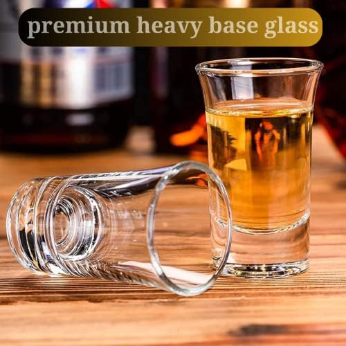 1,5 oz de óculos de tiro conjunto de 8 com base pesada - conjunto de vidro de shot, vidro de tiro pesado - para vodka tequila