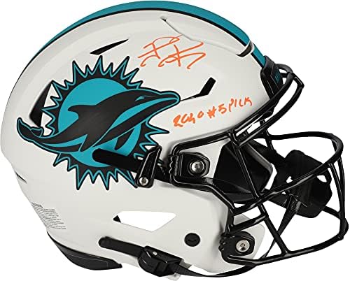 Tua Tagovailoa Miami Dolphins autografou Riddell Lunar Eclipse Speed ​​Alternate Speed ​​Flex Capacete autêntico com inscrição 2020#5 Pick - Capacetes NFL autografados