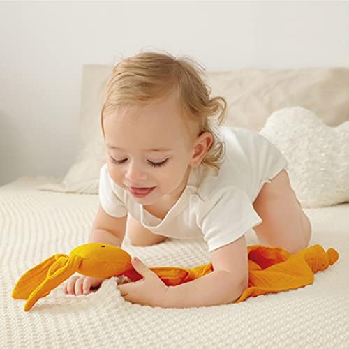 Cobertor de segurança do bebê para unissex, musselina de algodão Baby Lovey, Presentes de bebê macios e respiráveis ​​para
