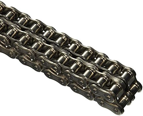 Tsubaki 40-2SSRB ANSI Chain de rolo, fita dupla, rebitada, 304 aço inoxidável, 20 ANSI No., 1/2 pittu