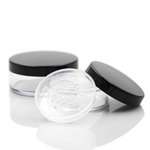 Dnhcll 2pcs 30 ml de plástico em pó solto em pó compacto recipiente de maquiagem DIY Caixa de maquiagem, kit de pó