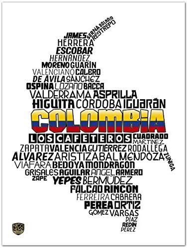Nicomemz Colombia Nacional de futebol/equipe de futebol pôster - presente de aniversário para futebol de futebol -