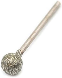 Moer e polimento da cabeça de 2,35 mm de haste de haste esférica de diamante de diamante descascando a agulha do tipo de broca do