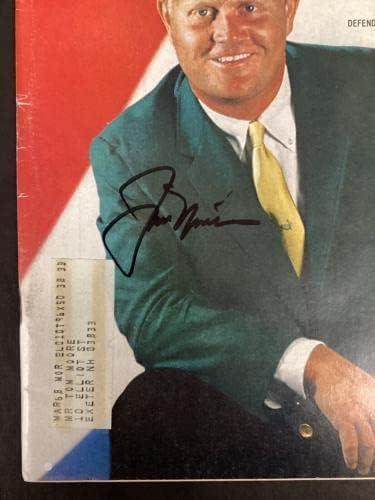 Jack Nicklaus assinou a Sports Illustrated 4/10/67 Golf Hof Masters Auto PSA/DNA - Revistas de golfe autografadas