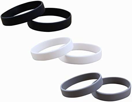 12 PCs Bracelets de borracha para homens, mulheres, pulseiras de silicone em branco pulseiras para eventos esportes de