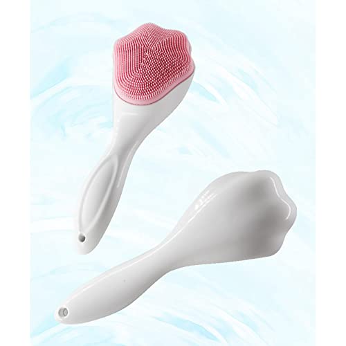 Conjunto de pincel de limpeza facial manual de silicone macio 3pcs esfoliando massagem Ferramenta de escova de cravo