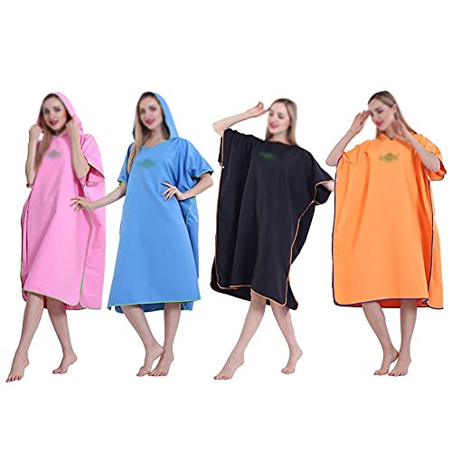 GFDFD Homens Mulheres Meninas Mergulhando Recessões de Mudança de Poncho Poncho Seco Rápido com Capuz Towel Sweat-Absorvent Robe