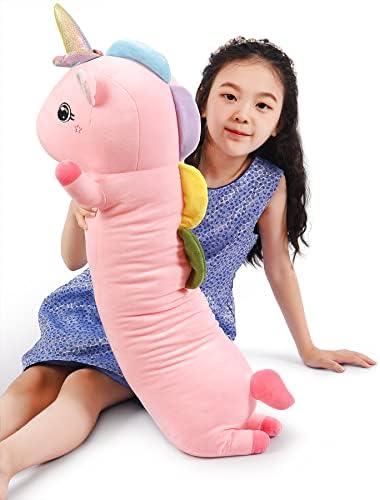 UNICORN PLOWLOW travesseiro longo Pillow de unicórnio macio Big Unicorn Breking Animal Brinqued